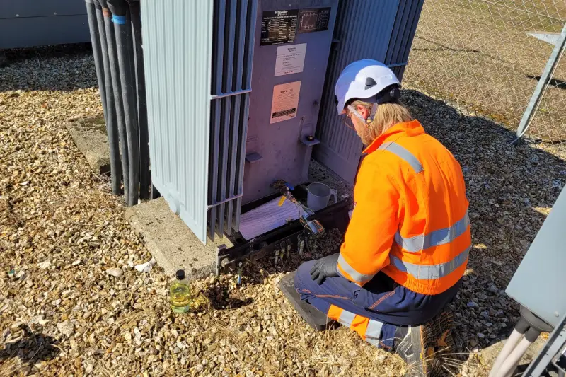 Transformer maintenance including oil sample